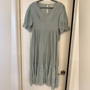 Embroidered maxi dress